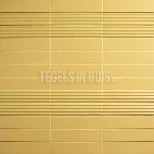 Wandtegel costa nova decor ribbel praia geel mat 5x20, Doe-het-zelf en Verbouw, Tegels, Wandtegels, Nieuw, 10 m² of meer, Keramiek