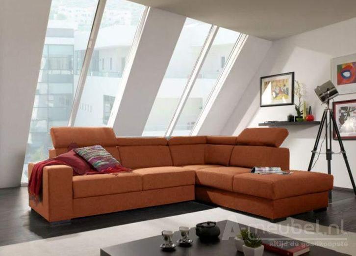Hoekbank Raalte - hoekbanken - Cognac, Huis en Inrichting, Banken | Sofa's en Chaises Longues, Nieuw, Stof