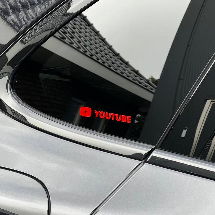 Gepersonaliseerde YouTube Social Media Sticker -, Auto diversen, Autostickers, Verzenden