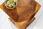 Sculpturale bijzettafel HELIX 30cm naturel Suarholz, Ophalen of Verzenden, Nieuw