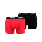 Puma 2-pack heren boxershort Basic - rood/zwart