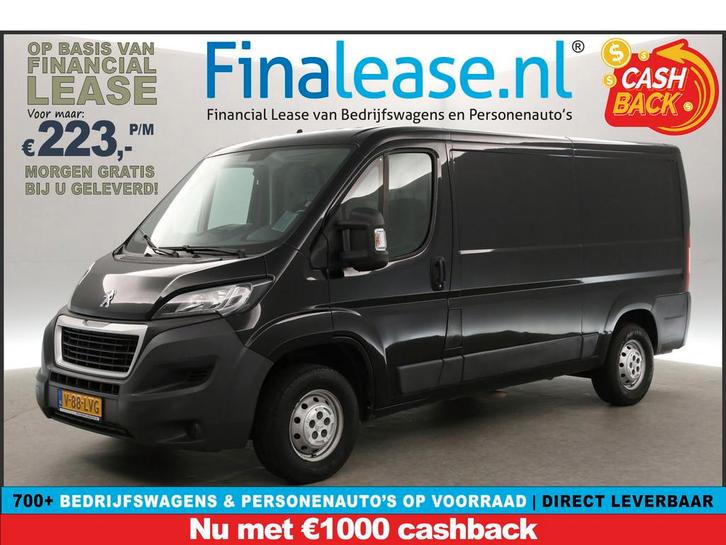 Peugeot Boxer 2.0 HDI L2H1 Airco Cruise 3-Zits Trekhaak LED, Auto's, Bestelauto's, Lease, Handgeschakeld, Diesel, Peugeot, Zwart