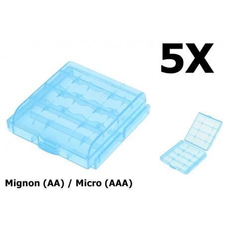 Transportbox Batterijen Mignon (AA) / Micro (AAA) Blauw 5x, Audio, Tv en Foto, Accu's en Batterijen, Nieuw, Verzenden