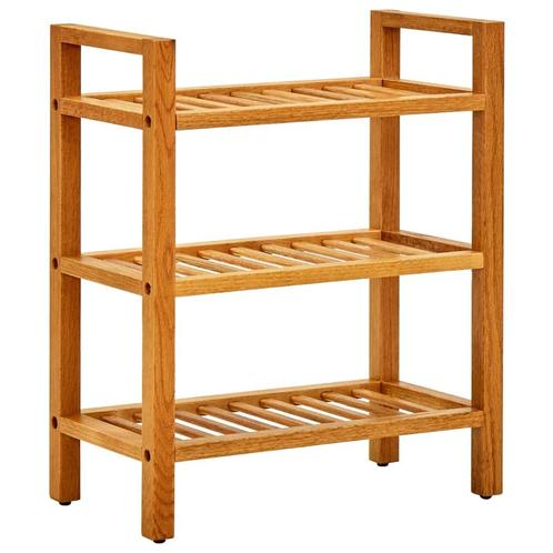 vidaXL Schoenenrek met 3 schappen 50x27x60 cm massief, Huis en Inrichting, Kasten | Schoenenrekken, Nieuw, Verzenden