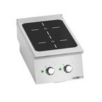 GGM Gastro | Inductiekookplaat - 7 kW - 2 kookplaten |, Verzenden, Nieuw in verpakking, Fornuis, Frituur en Grillen