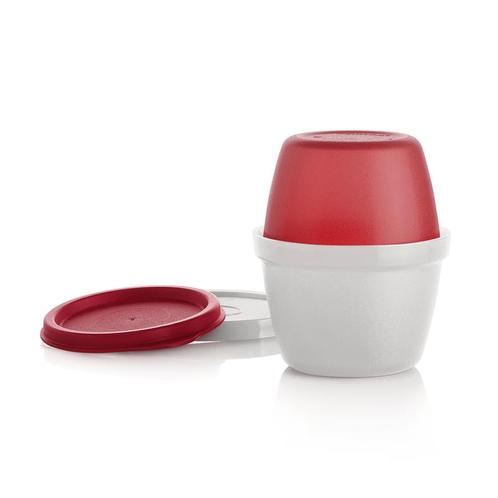 Tupperware Dubbele Schudbeker, Huis en Inrichting, Keuken | Tupperware, Wit, Rood, Nieuw, Ophalen of Verzenden
