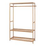 [en.casa] Kledingkast Herøy open kast 165x100x35 cm bamboe, Huis en Inrichting, Kasten | Kledingkasten, Verzenden, Nieuw