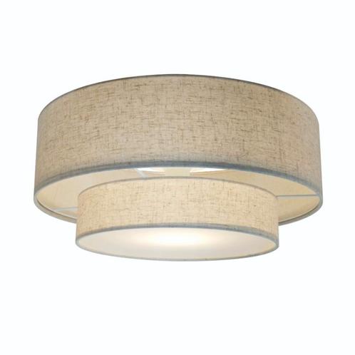 Beige plafonnière landelijk, Malodin, Huis en Inrichting, Lampen | Plafondlampen, Nieuw, Stof, Ophalen of Verzenden