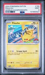 PSA 9 | Pikachu World Championshiops | SV Black Star Promo, Ophalen of Verzenden, Nieuw