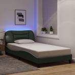 vidaXL Bedframe met LED zonder matras 100x200 cm stof, 100 cm, Eenpersoons, Verzenden, Nieuw