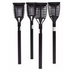 Benson Set van 4 LED solar tuinlampen - fakkel - flikkere..., Tuin en Terras, Ophalen of Verzenden, Nieuw