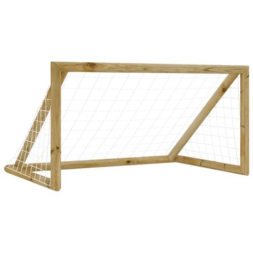 vidaXL Voetbaldoel met net 120x60x80 cm geïmpregneerd, Sport en Fitness, Voetbal, Nieuw, Verzenden