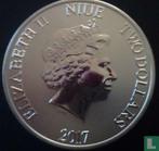 Niue 2 dollar 2017 (kleurloos) Steamboat Willie, Verzenden, Losse munt, Goud