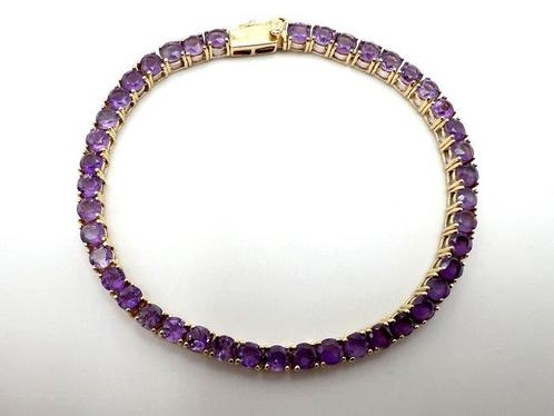 Armband - 18 karaat Geel goud - 6.45ct. tw. Amethist, Sieraden, Tassen en Uiterlijk, Armbanden