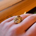 Gouden ring met bladeren (geelgoud, florale ring, damesring), Sieraden, Tassen en Uiterlijk, Ringen, Gebruikt, Overige kleuren