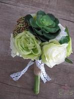 Bruidsboeket Brocante Succelent-Jute, Ophalen of Verzenden, Nieuw