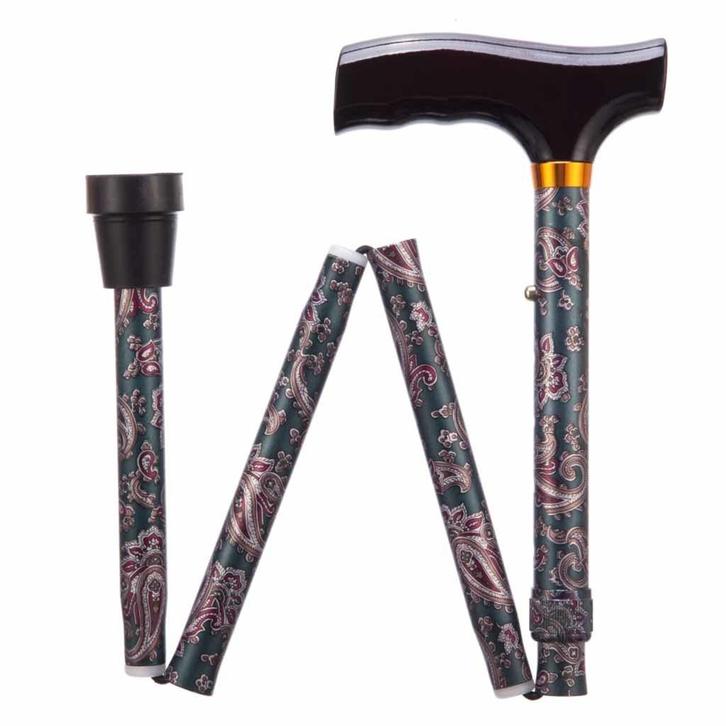 Opvouwbare wandelstok - Paisley (Wandelstokken, Mobiliteit), Diversen, Braces, Nieuw, Ophalen of Verzenden