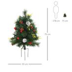 Set Van 2 Kerstbomen Mini Kunstkerstboom Met Dennenappels En, Diversen, Verzenden, Nieuw