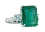 Zonder Minimumprijs - Ring - 14 karaat Witgoud, Groen, Sieraden, Tassen en Uiterlijk, Ringen, Nieuw