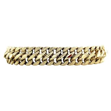 Gouden armband gourmet 18.5 cm 14 krt beschikbaar voor biedingen