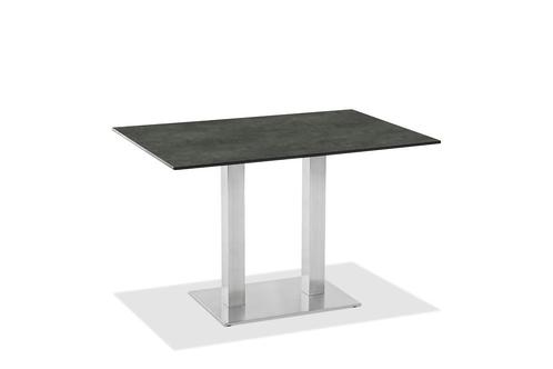 Niehoff Bistro Tafel Roestvrij Staal Rechthoekig - Grijs, Tuin en Terras, Tuintafels, Ophalen of Verzenden