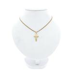 Gouden hanger van een kruis met corpus. (Hanger of bedel), Ophalen of Verzenden, Gebruikt, Goud, Overige merken