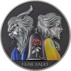 Beauty and the Beast Fear Tales Serie 2 oz 2022 Palau, Postzegels en Munten, Munten | Europa | Niet-Euromunten, Zilver, Losse munt