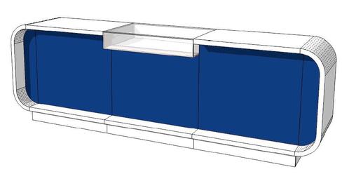 Super high glossy toonbank duotone C-PEC-015-COMP 310 cm, Zakelijke goederen, Kantoor en Winkelinrichting | Winkel en Inventaris