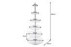 Etagere ABSTRACT 180cm 6 trays silver - 44475, Ophalen of Verzenden, Nieuw