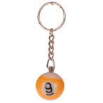 Sleutelhanger - Poolbiljart 9-Ball 3D - Geel/Wit - 2,5cm NIE, Ophalen of Verzenden, Nieuw