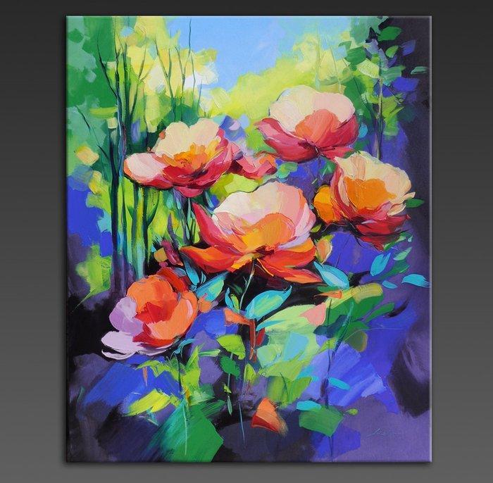 Gala - Forest flowers XXL original painting, Antiek en Kunst, Kunst | Designobjecten