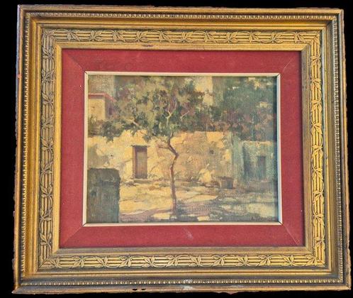 Arturo Bacio Terracina (1882-1958) - Scorcio di borgo, Antiek en Kunst, Kunst | Schilderijen | Klassiek
