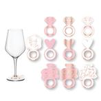 Glasmarkeringen Bride To Be 5cm 8st, Hobby en Vrije tijd, Feestartikelen, Verzenden, Nieuw