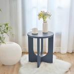 Bijzettafel Kysdajore rond 50x40 cm grijsblauw [en.casa], Verzenden, Nieuw