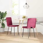 vidaXL Eetkamerstoelen 2 st fluweel wijnrood, Huis en Inrichting, Stoelen, Verzenden, Nieuw, Rood