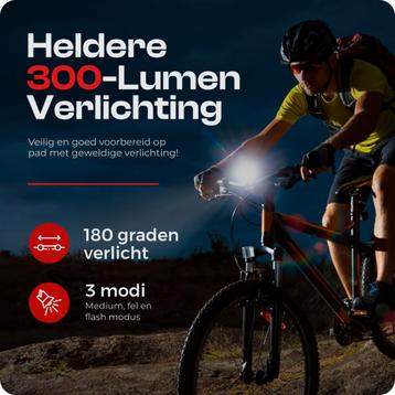 Lukardie® Fietsverlichting set USB oplaadbaar - montagevrij beschikbaar voor biedingen