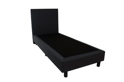 Hotel Boxspring Antraciet zonder matras 90x220 cm, Huis en Inrichting, Slaapkamer | Boxsprings, 90 cm, 220 cm, Overige kleuren