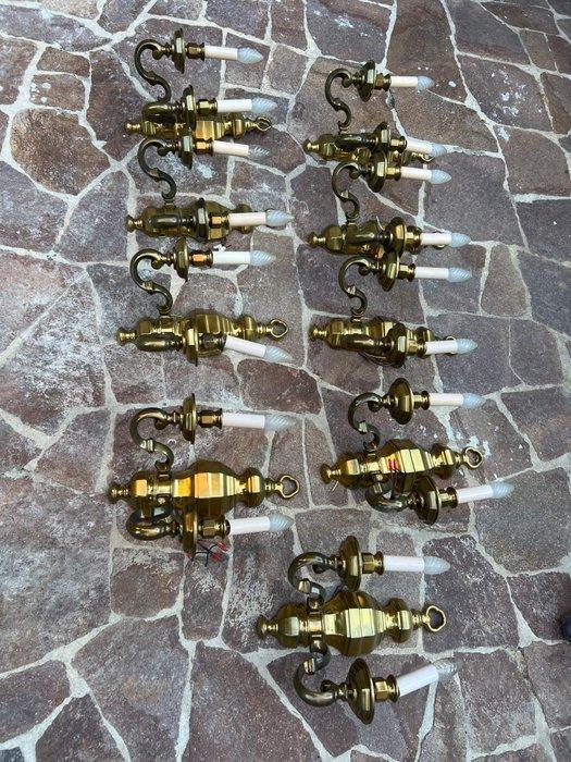 Lamp Art - Lamp Art - Wandkandelaar (9) - Messing, Antiek en Kunst, Curiosa en Brocante