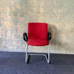 Tweedehands vergaderstoel Comforto, sledeframe, rode, Huis en Inrichting, Stoelen, Gebruikt, Ophalen of Verzenden, Rood, Eén