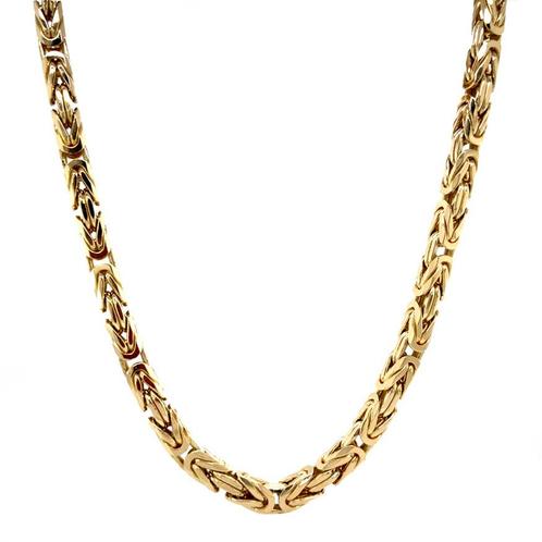 Gouden konings collier 73 cm 14 karaat, Sieraden, Tassen en Uiterlijk, Kettingen, Goud, Zo goed als nieuw, Goud, Verzenden