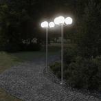 vidaXL Vloerlamp voor buiten 2 st 215 cm roestvrij staal, Verzenden, Nieuw, Rvs, Vloerlamp