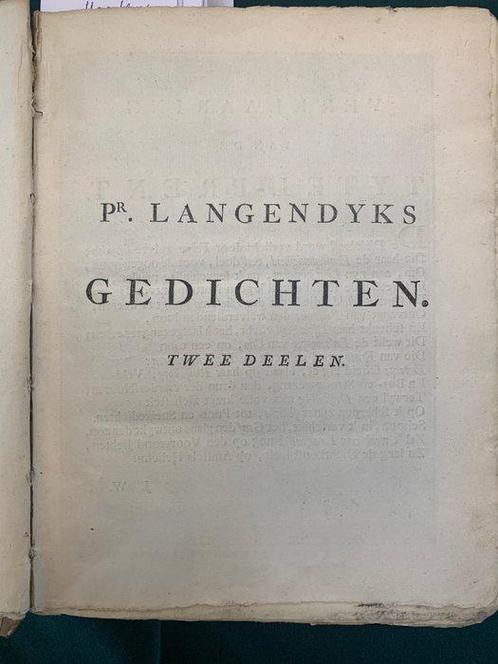 Pieter Langendyk - Gedichten van Pieter Langendyk - alle 4, Antiek en Kunst, Antiek | Boeken en Bijbels