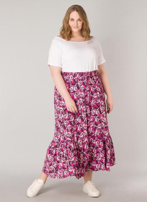 Yesta Maxi bloemenprint strokenrok Maat:, Kleding | Dames, Rokken, Overige kleuren, Nieuw, Verzenden