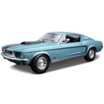 Modelauto Ford Mustang GT Cobra 1968 blauw 24 cm 1:18 - Mo.., Ophalen of Verzenden, Nieuw