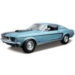 Modelauto Ford Mustang GT Cobra 1968 blauw 24 cm 1:18 - Mo.., Nieuw, Ophalen of Verzenden