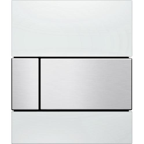 Urinoir Bedieningsplaat TECE Square Glas Wit 10,4x12,4 cm, Doe-het-zelf en Verbouw, Sanitair, Overige typen, Nieuw, Chroom, Ophalen of Verzenden