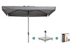 Madison Delos Luxe stokparasol 200x300 cm. - Light grey met, Tuin en Terras, Parasols, Verzenden, Nieuw, Parasolvoet, Kantelbaar