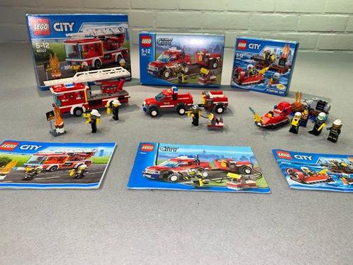 Lego - City - 60107 - 60106 - 7942 - Brandweer Ladderwagen -, Kinderen en Baby's, Speelgoed | Duplo en Lego