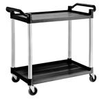 GGM Gastro | Serveerwagen van kunststof - 1020x490mm - met 2, Verzenden