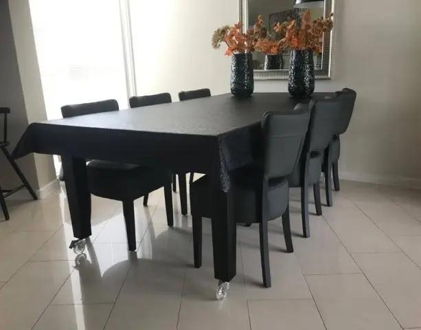 Set van 6 groene leren eetkamerstoelen met houten poten -, Huis en Inrichting, Stoelen, Nieuw, Leer, Ophalen of Verzenden